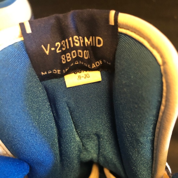 Vans Off the Wall Blue/white High-Top Sneakers - Picture 6 of 6